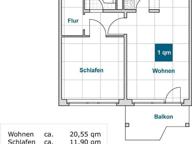 Ihre neue 2 Zimmer Wohnung wartet!