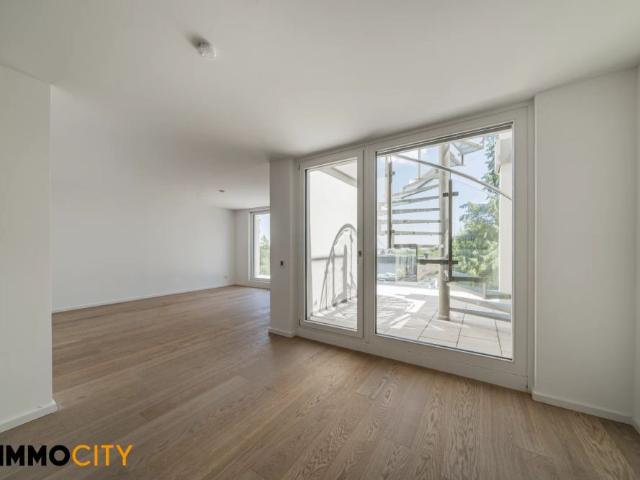 Ihre neue Dach Traumwohnung, 3,5 Zimmer, Erstklassige Ausstattung, Neubau, luxuriös + 75 m² Dachterrasse und 1x Garage inkl