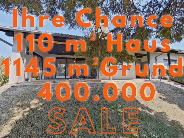 IHRE CHANCE: GEBORGENHEIT FÜR 400.000, +3 ZIMMER BUNGALOW +1.145 m² EIGENGRUND +GARAGE +KELLER