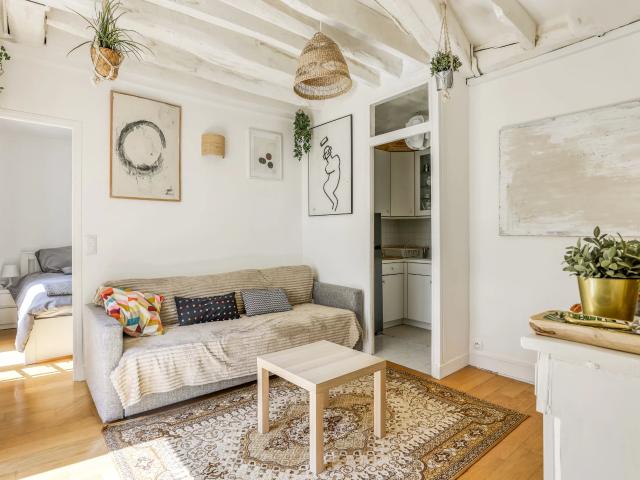 Ile Saint Louis 2 pièces de charme de 34m². Calme et ensoleillé