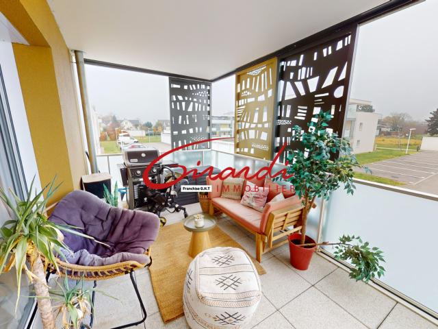 ILLZACH APPARTEMENT 3 PIECES 71 M2 RÉSIDENCE DE 2019 AVEC ASCENSEUR, GARAGE, PARKING, CAVE ET TERRASSE