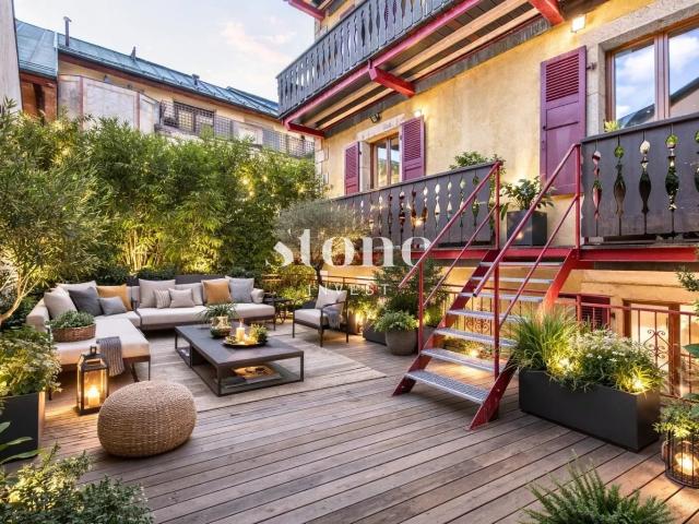 Im Herzen der Eaux Vives! Hervorragendes Doppelhaus mit Terrasse
