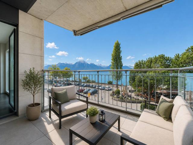 Im Herzen von Montreux, eine 2,5 Zimmer Wohnung mit Blick auf den See