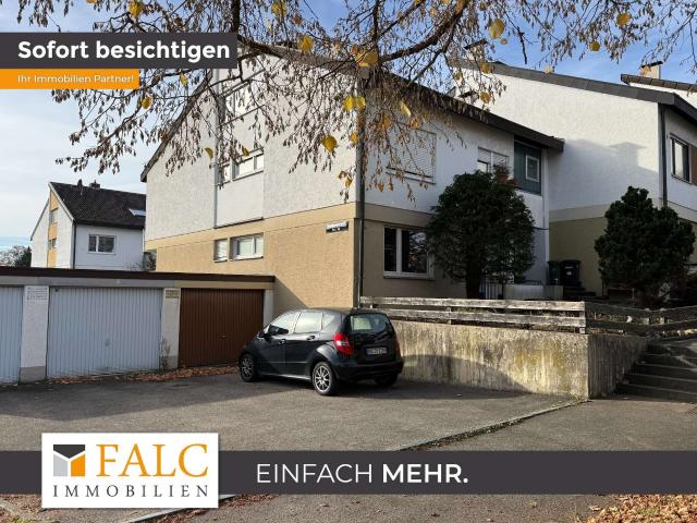Garten Wohnung im Reihen Endhaus, helle 3,5 Zimmer, Terrasse + Garage + Platz