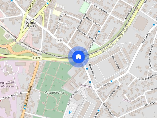IM STADTZENTRUM 2 ZKB Wohnung im 1.OG mit Balkon/Fahrstuhl/Einbauküche in ZW