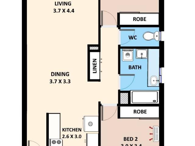Immaculate ground level apartment