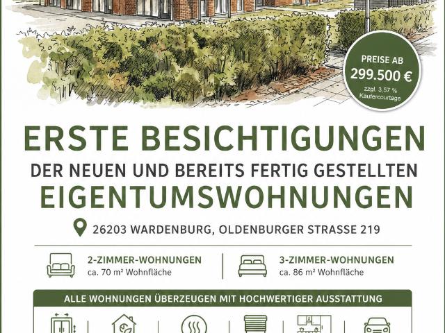 IMMOBILIEN BESICHTIGUNGEN | Neues Wohn und Geschäftshaus mitten in Wardenburg