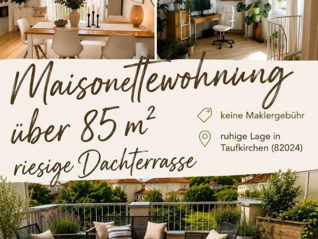 Individuelle, ruhige Maisonette Wohnung mit riesiger Terrasse