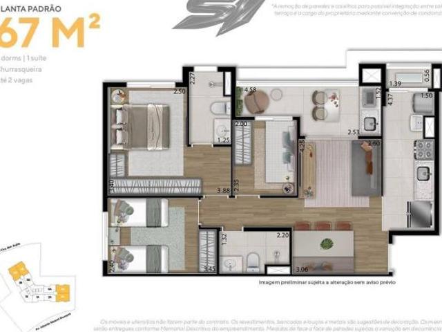 Infinity Home Club | Construtora Dubai | Pronto | 67 Metros | 03 Dormitórios | Suíte | Lavabo | 02 V