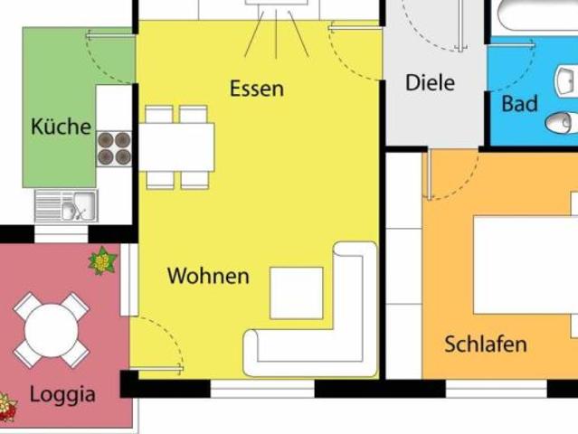 Interessante Wohnung mit großem Balkon in schöner Lage!