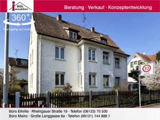 Investieren in zentraler Lage von Mainz Kastel: Freistehendes 6 Familienhaus mit Süd West Garten