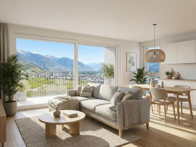 Investieren Sie in die Gemeinde Martigny in Charrat Zukünftiges Wohnprojekt Komplettbau von 6 Wohnungen mit je 3,5 Zimmern