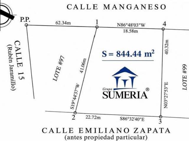 ¡Invierte en tu futuro! Terreno de 844 m² en excelente ubicación