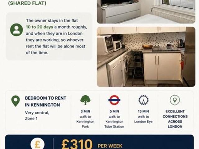 Irving House, London, SE17 1 bed in a flat share to rent £1,279 pcm £295 pw
