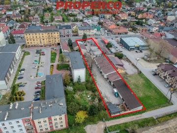 Kompleks usługowo handlowo magazynowy 1100 m2 w centrum