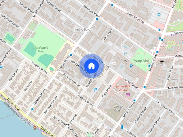 James Bay, walk to ocean and James Bay Square