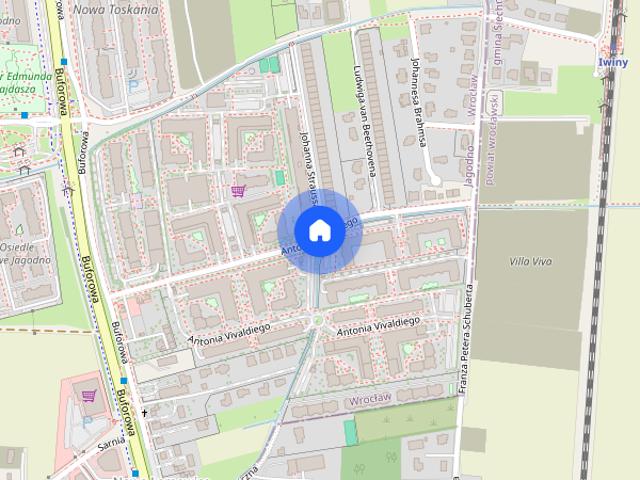 Jagodno | 70 m² | 2 pokoi + salon z kuchnią | balkon | winda