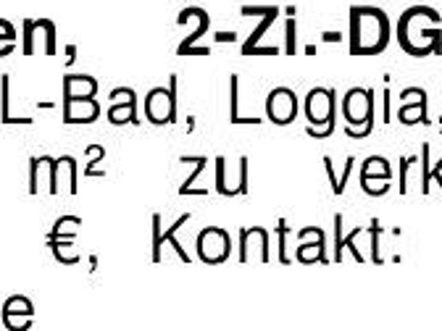 Jagsthausen, 2 Zi. DG Wohnung, Küche, TL Bad, Loggia, Keller, AA