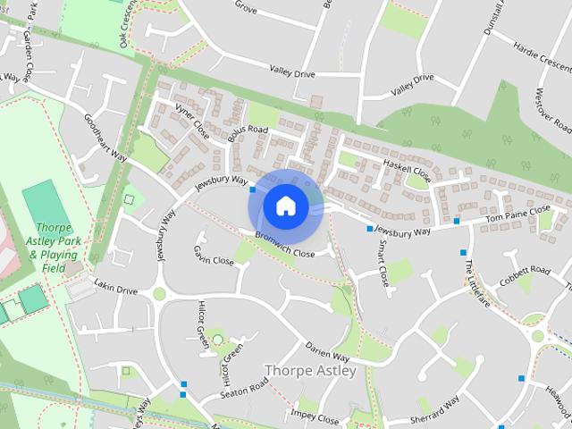 Jewsbury Way, Thorpe Astley, Braunstone, Leicester, Leicestershire. LE3 3RR