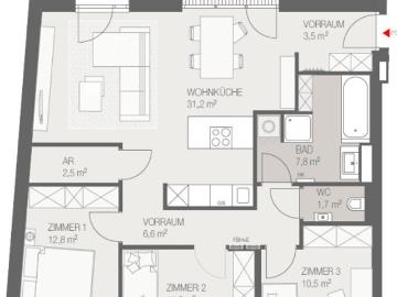 Etagenwohnung for sale in 2345 - Parkplatz