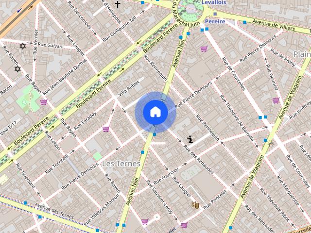 Joli deux pièces 2pers. NIEL/TERNES BAIL MOBILITÉ