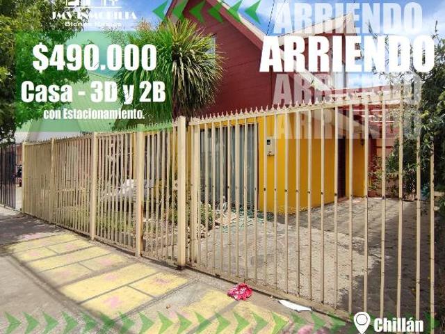 JMV Inmobilia arrienda casa 3D 2B y estacionamiento Chillán