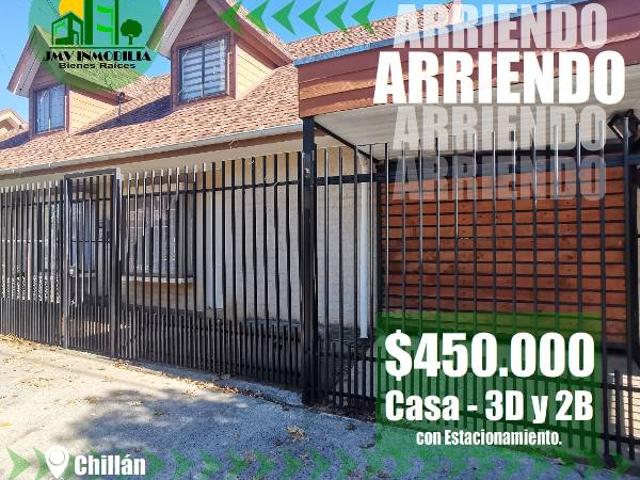JMV Inmobilia ARRIENDA casa Parque Lantaño Chillán