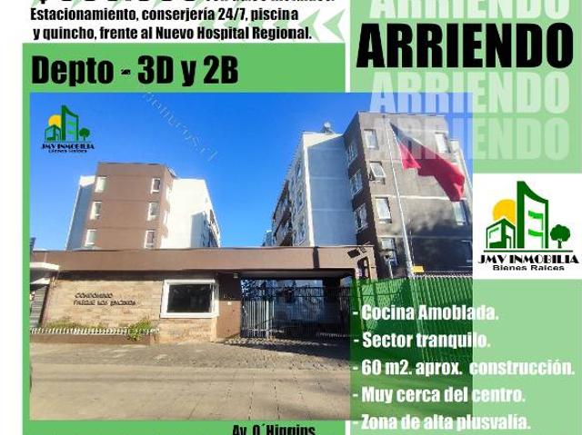 JMV Inmobilia ARRIENDA Depto. Cond. Los Encinos Chillán