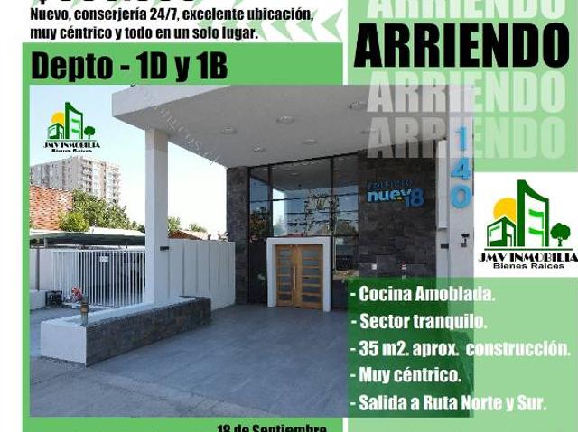 JMV Inmobilia ARRIENDA Depto. Cond. Nuevo 18 Chillán