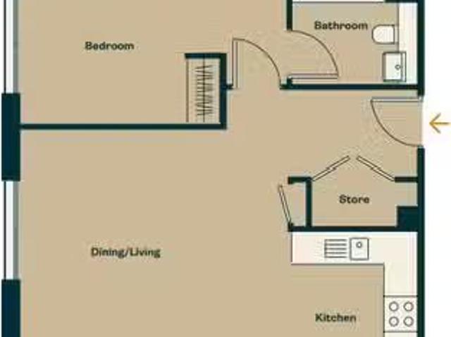 Unique 1 BA 1 bedroom flat for rent in The Goodsyard, B18
