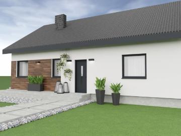Nowoczesny dom szkieletowy 121m2 z izolacją i cichym zakątkiem