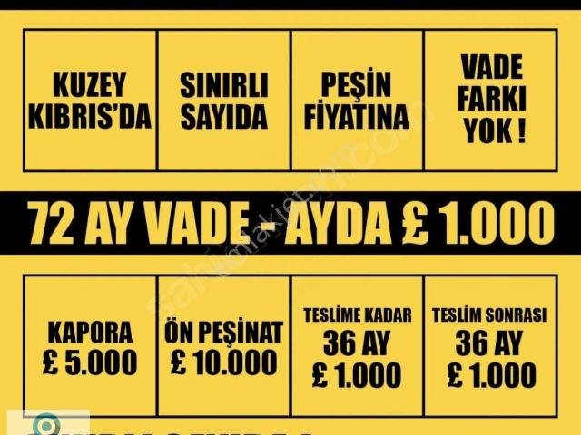 Kıbrıs İskele Bölgesi Haziran 2026 Teslim Tapu Hazır 72 Ay Vade