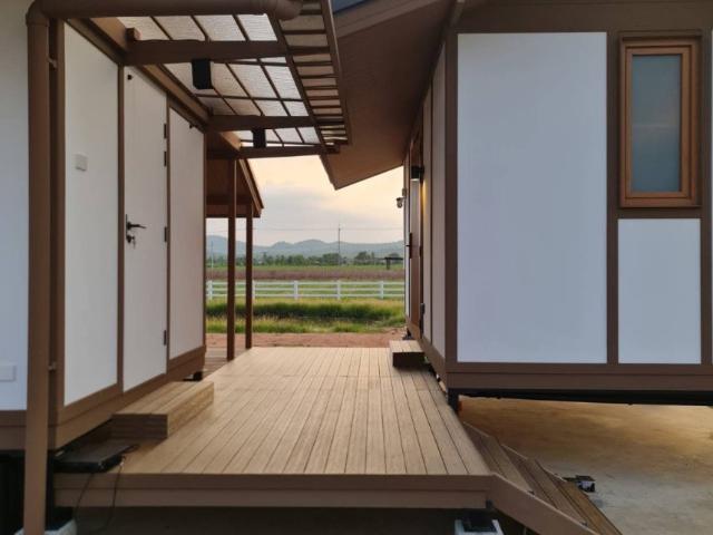 ขายบ้านสำเร็จรูป บ้านโมดูลาร์ 1 ห้องนอน 2ห้องน้ำ ระเบียง รับสร้างทั่วประเทศ
