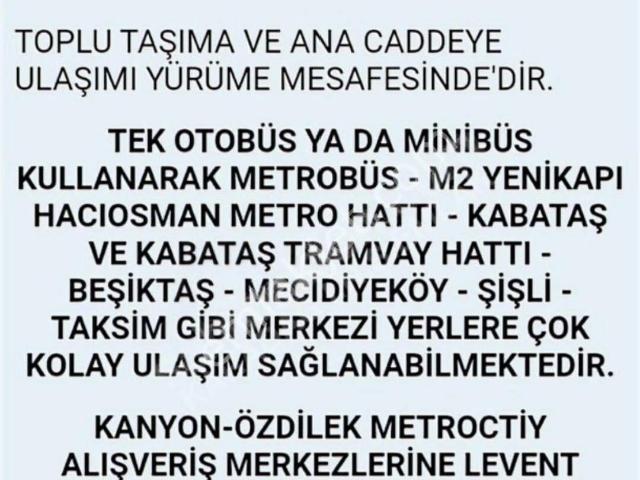 Kağıthane Ortabayr Levente Komşu 2+1 Satılık Lüxs Daireler
