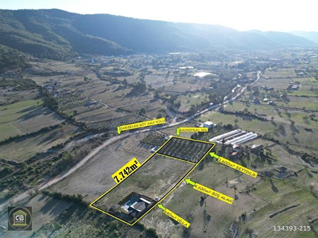 KAŞ SARIBELEN MAH 7.742m VİLLA VE ZEYTİNLİKLİ ARAZİ SATILIKTIR