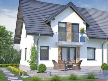 Nowoczesny dom z pompą ciepła, 105 m2, zagospodarowana działka