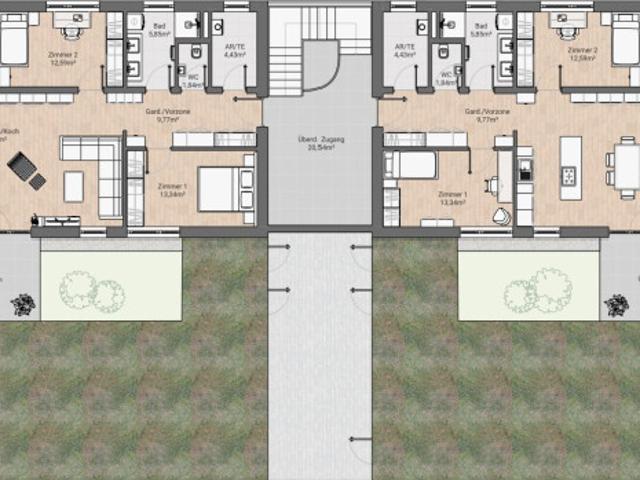 Platz für alle! Wohnung mit Sicht ins Grüne in der Kaiserallee Grafenstein Baukörper K2 Top 3 OG