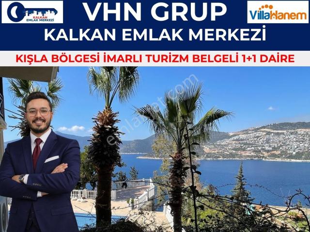 Kalkan Kışla'da Deniz Manzaralı Ortak Havuzlu Daire