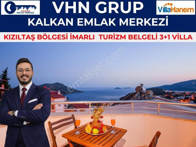Kalkan'da Özel Havuzlu İmarlı 3+1 Belgeli Tripleks Villa