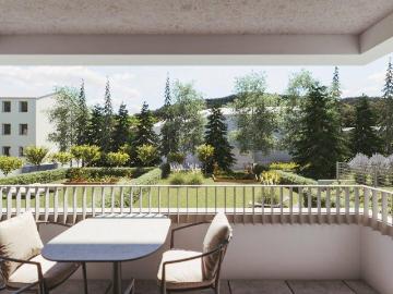 Abkühlen im hauseigenen Pool. Ihre Traumwohnung mit Terrasse oder Garten und Fernblick Nähe Maurer Wald PROVISIONSFREI !