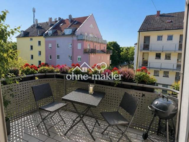 Kapitalanlage in München Milbertshofen: Vermietete 2 Zimmer Wohnung mit Süd Balkon