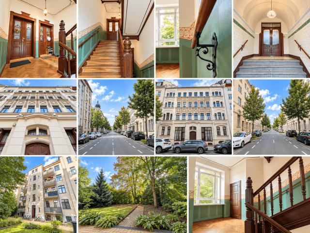 Kapitalanlage in Leipzig Gohlis – vermietete 3 Zimmer Wohnung mit Balkon im Gründerzeithaus