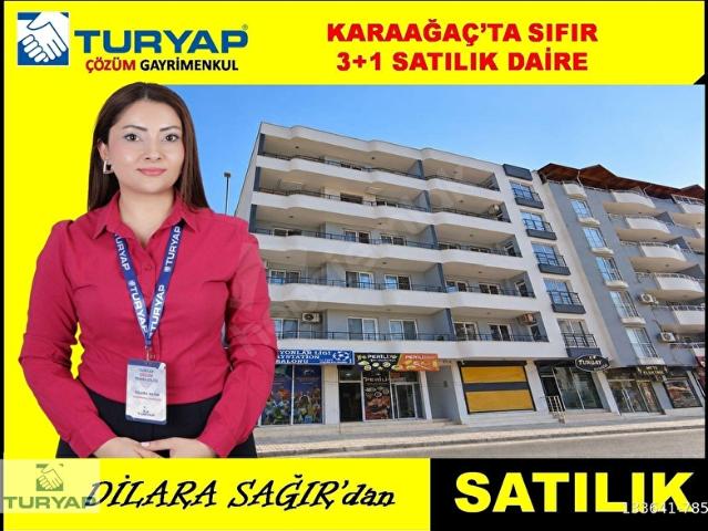 KARAAĞAÇ ŞARKKONAK'TA SIFIR 3+1 ANA CADDE ÜZERİ SATILIK DAİRE