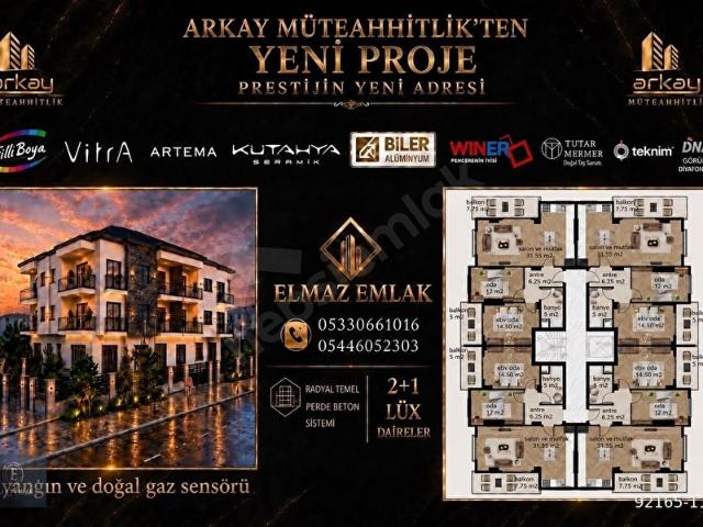 KARAAĞAÇ'TA TEMELDEN SATILIK 2+1 LÜX DAİRELER