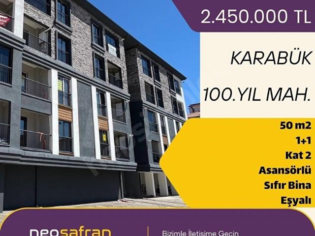 KARABÜK 100. YIL MAHALLESİNDE SATILIK 1+1 EŞYALI DAİRE