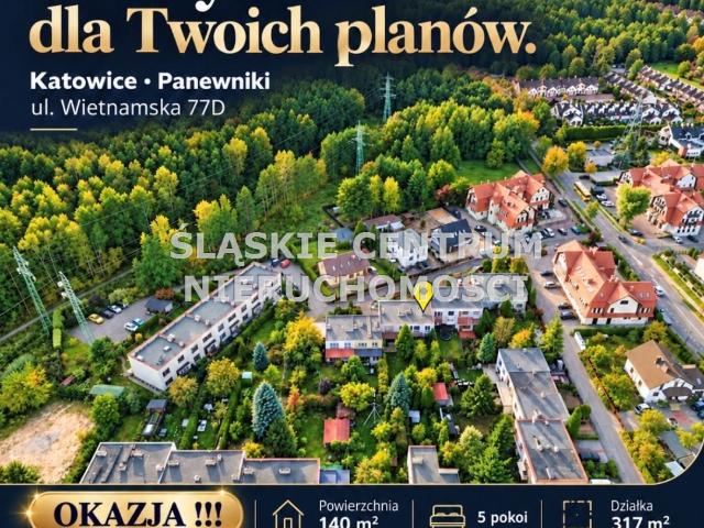 Dom w Panewnikach z garażem, tarasem i dużą działką