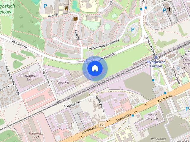 Kawalerka z balkonem i miejscem parkingowym w Fordonie