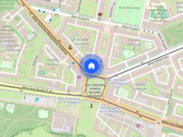 Kawalerka z osobnym aneksem i widokiem na Plac Centralny | Centrum C