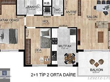 Kayalar Skyda Satılık 2+1 Lüks Daire