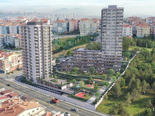 KEÇİÖREN SELÇUKLU CADDESİ NED FLORA PROJESİNDE 2+1 TERASLI
